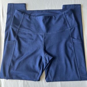 Blue High-Waisted Capri Leggings with Pockets Z by Zella Medium